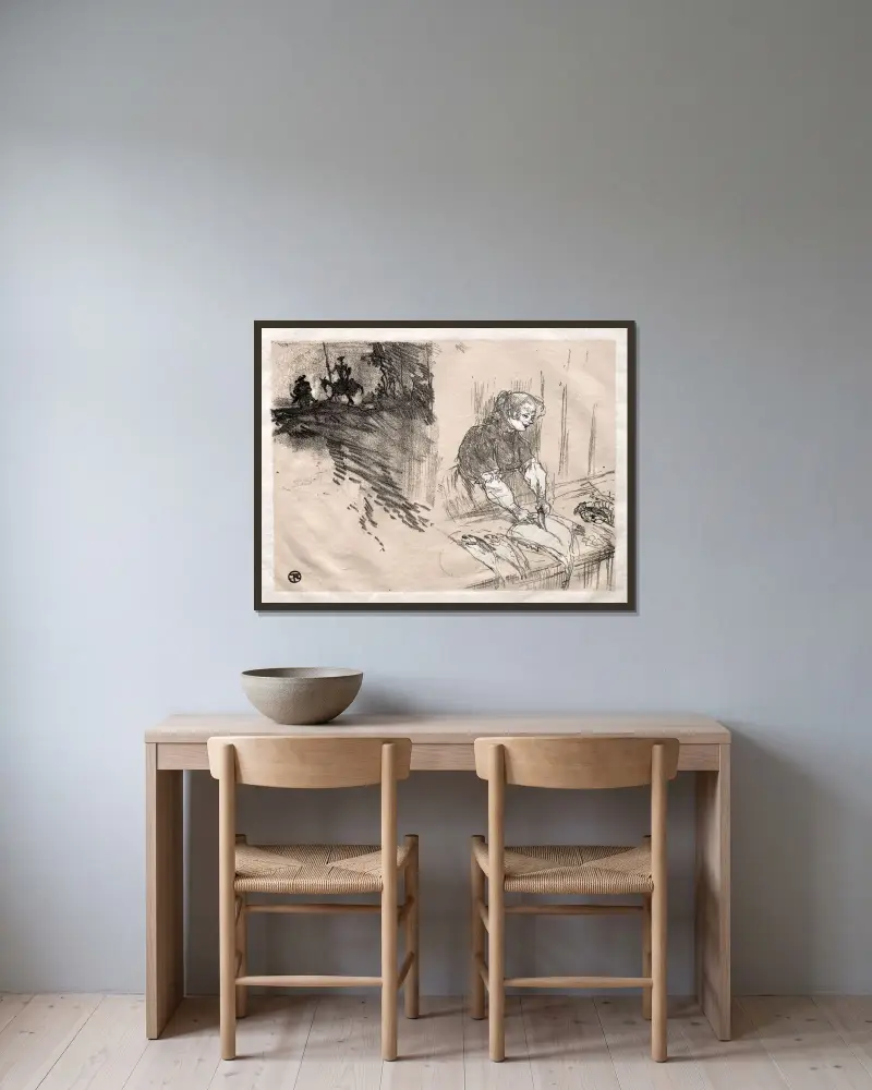 The Brief Joys – Cover av Henri de Toulouse-Lautrec inramad på en vägg