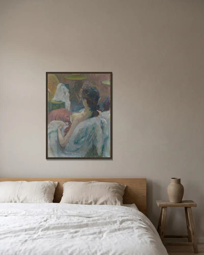 Die ruhende Modell von Henri de Toulouse-Lautrec gerahmt an einer Wand