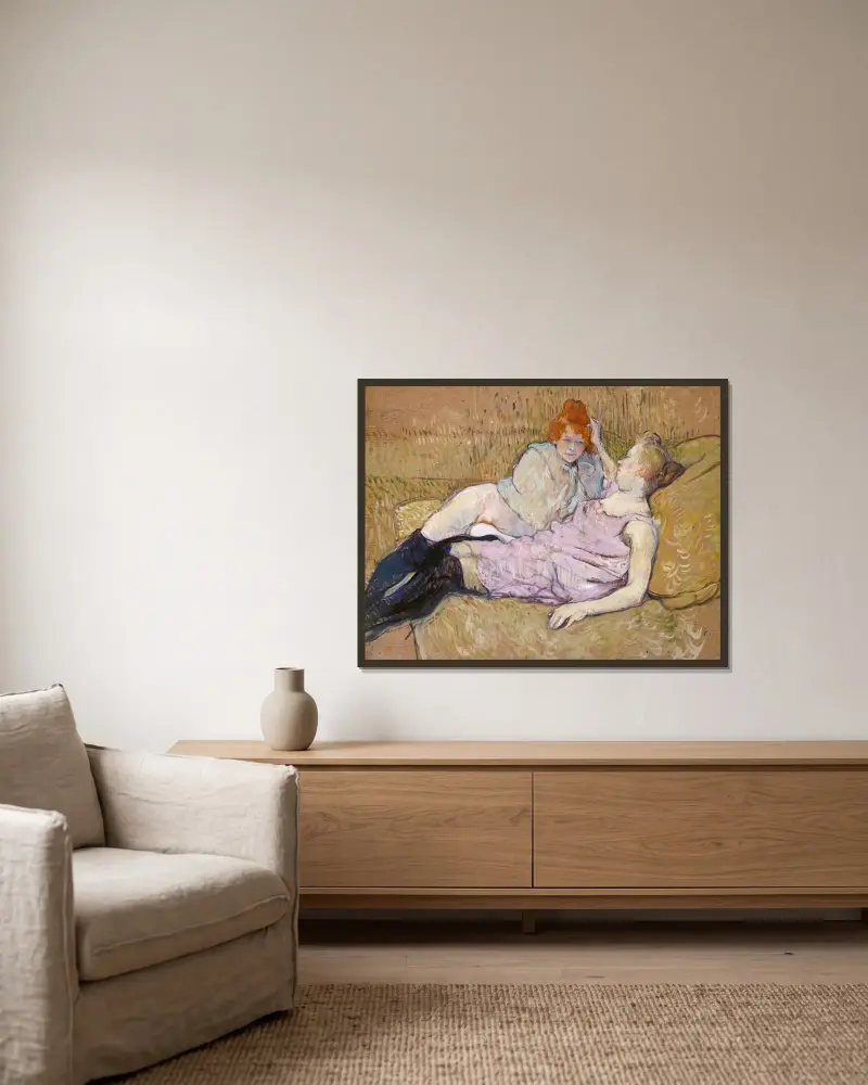 Sofa, Henri de Toulouse-Lautrec w ramie na ścianie