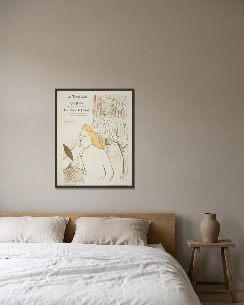 Une Faillite von Henri de Toulouse-Lautrec gerahmt an einer Wand
