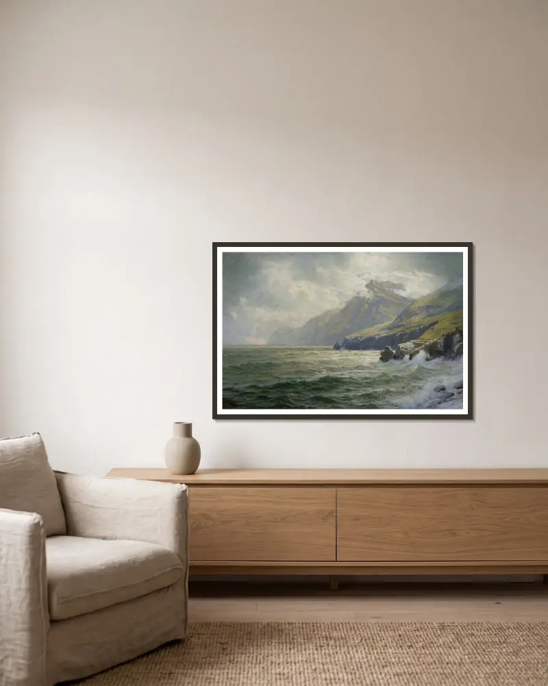 Donegalský záliv, William Trost Richards v rámu na stěně