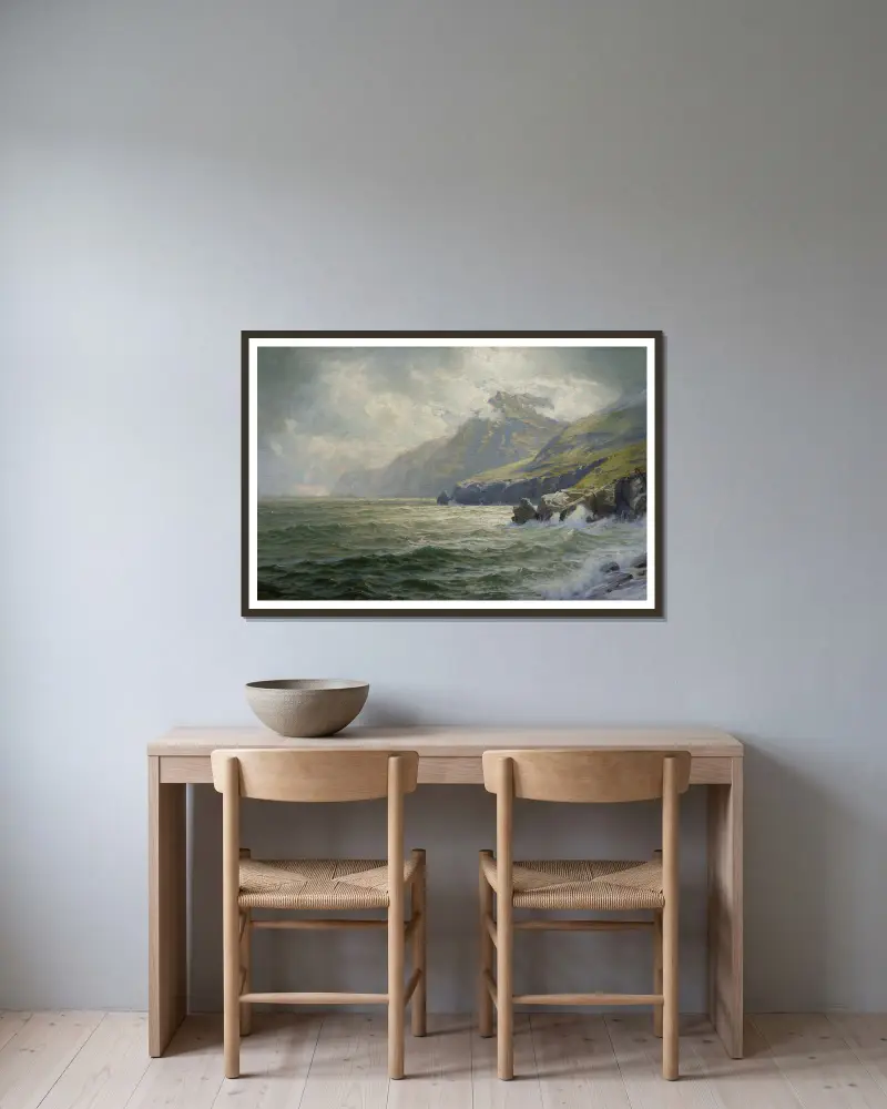 Donegalský záliv, William Trost Richards v rámu na stěně