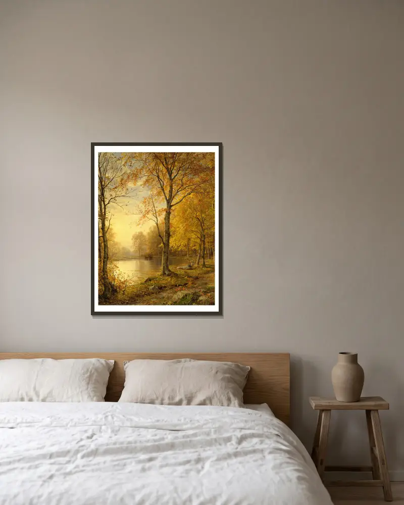 Indian Summer von William Trost Richards gerahmt an einer Wand