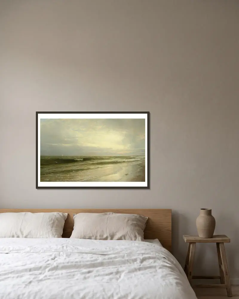 Na wybrzeżu New Jersey, William Trost Richards w ramie na ścianie