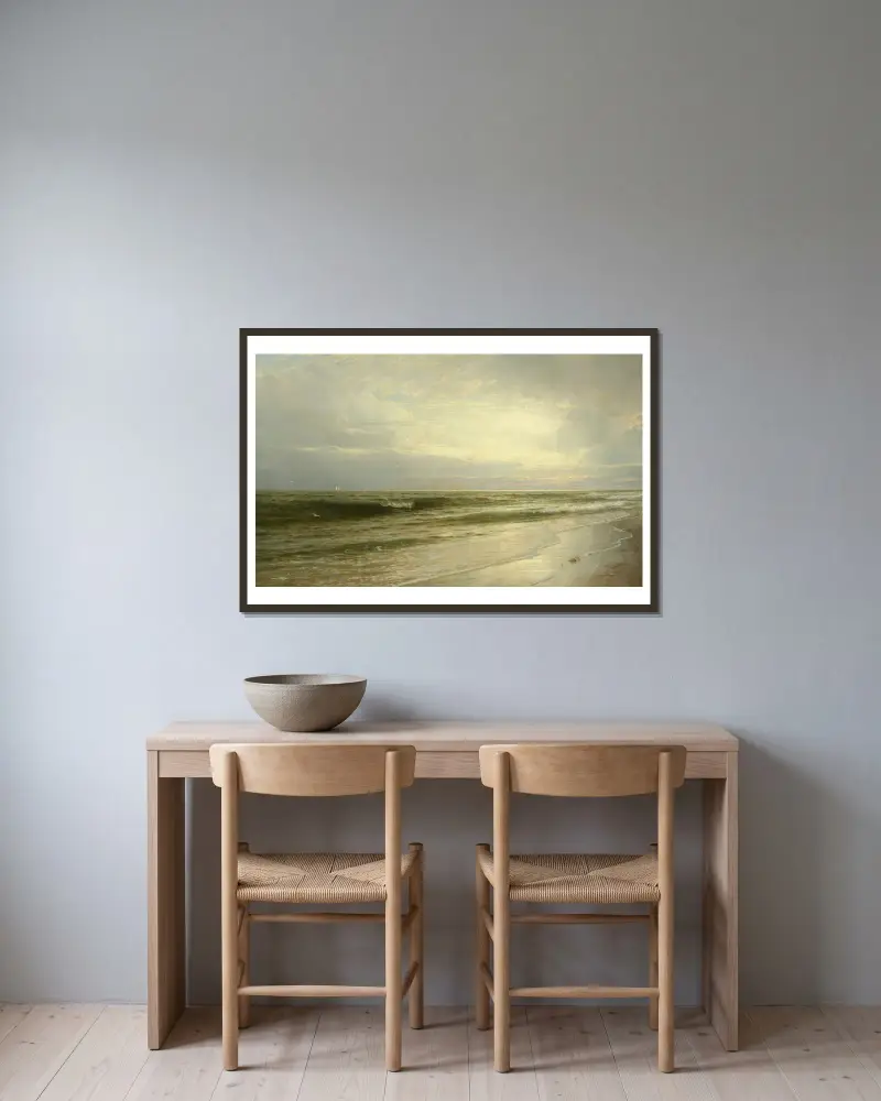Na wybrzeżu New Jersey, William Trost Richards w ramie na ścianie