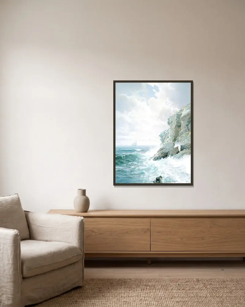 Purgatory Cliff von William Trost Richards gerahmt an einer Wand