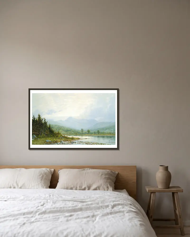 Sunset on Mount Chocorua, New Hampshire av William Trost Richards inramad på en vägg