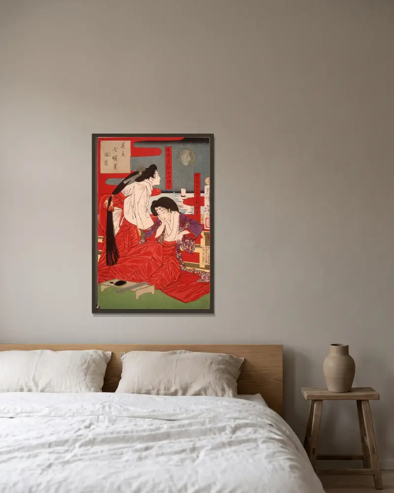 Úplněk, Tsukioka Yoshitoshi v rámu na stěně