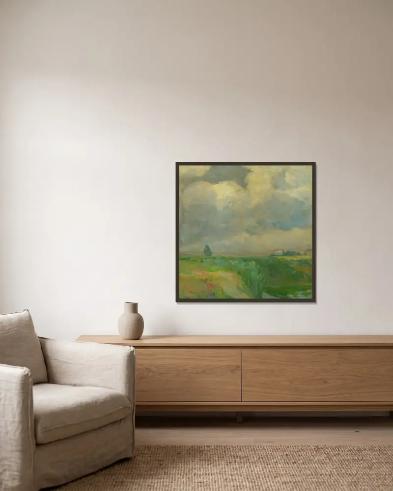 Bewölkt von Ľudovít Čordák gerahmt an einer Wand