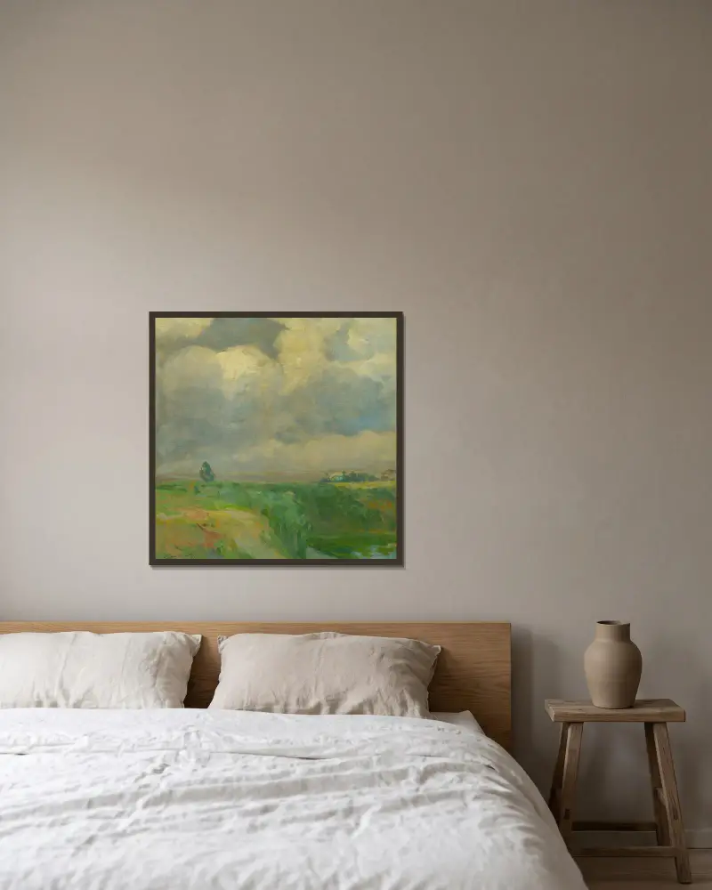 Bewölkt von Ľudovít Čordák gerahmt an einer Wand
