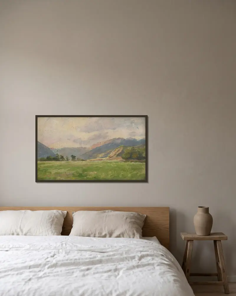 Bergwiese von Ľudovít Čordák gerahmt an einer Wand