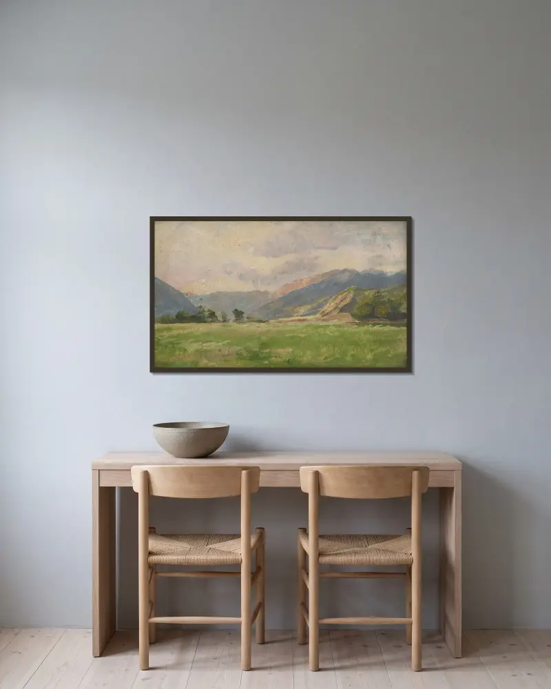 Bergwiese von Ľudovít Čordák gerahmt an einer Wand