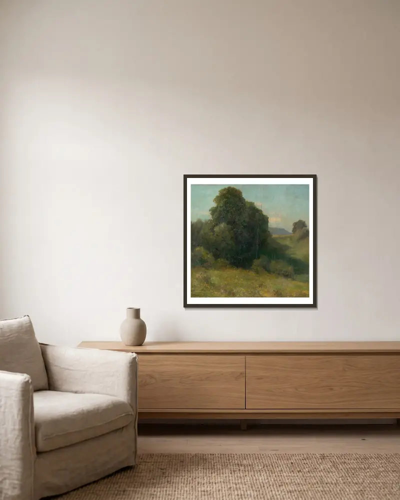 Šariš-Tal von Ľudovít Čordák gerahmt an einer Wand