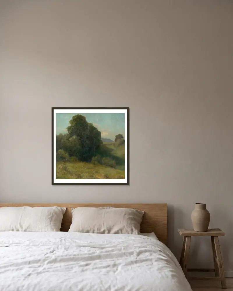 Šariš-Tal von Ľudovít Čordák gerahmt an einer Wand