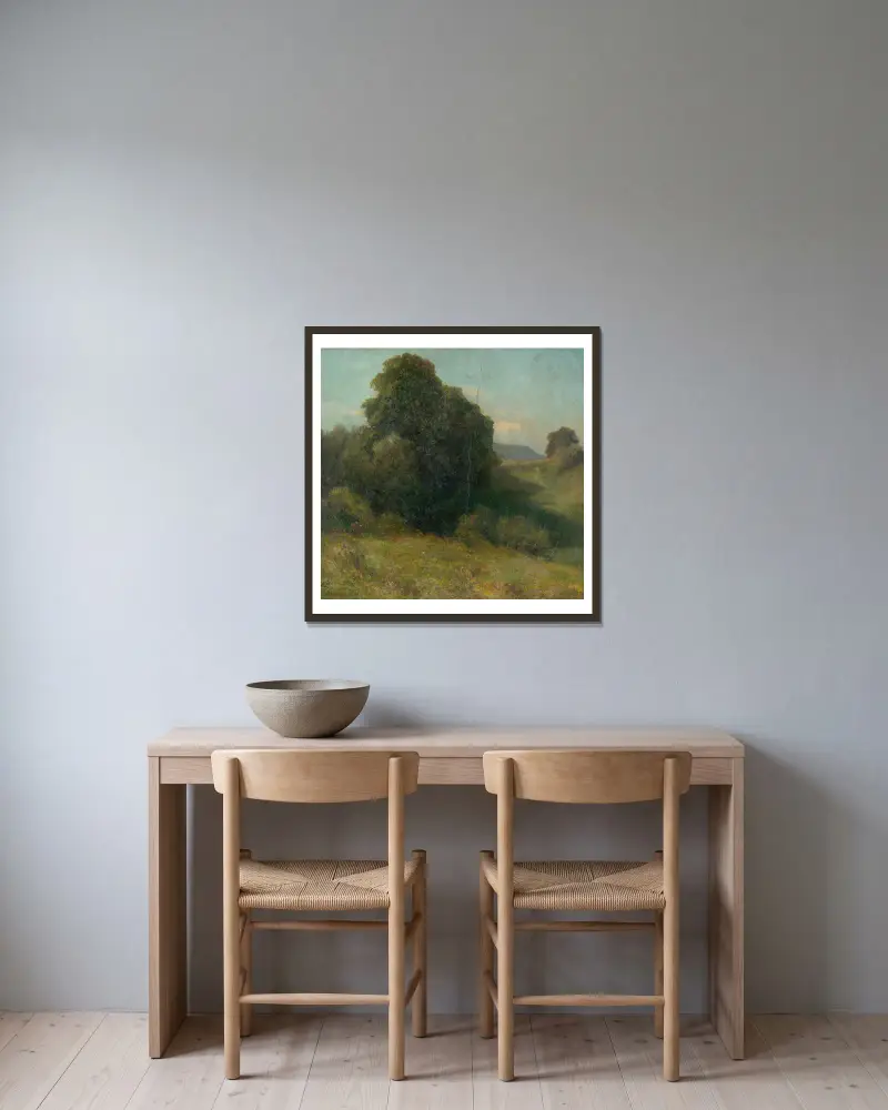 Šariš-Tal von Ľudovít Čordák gerahmt an einer Wand