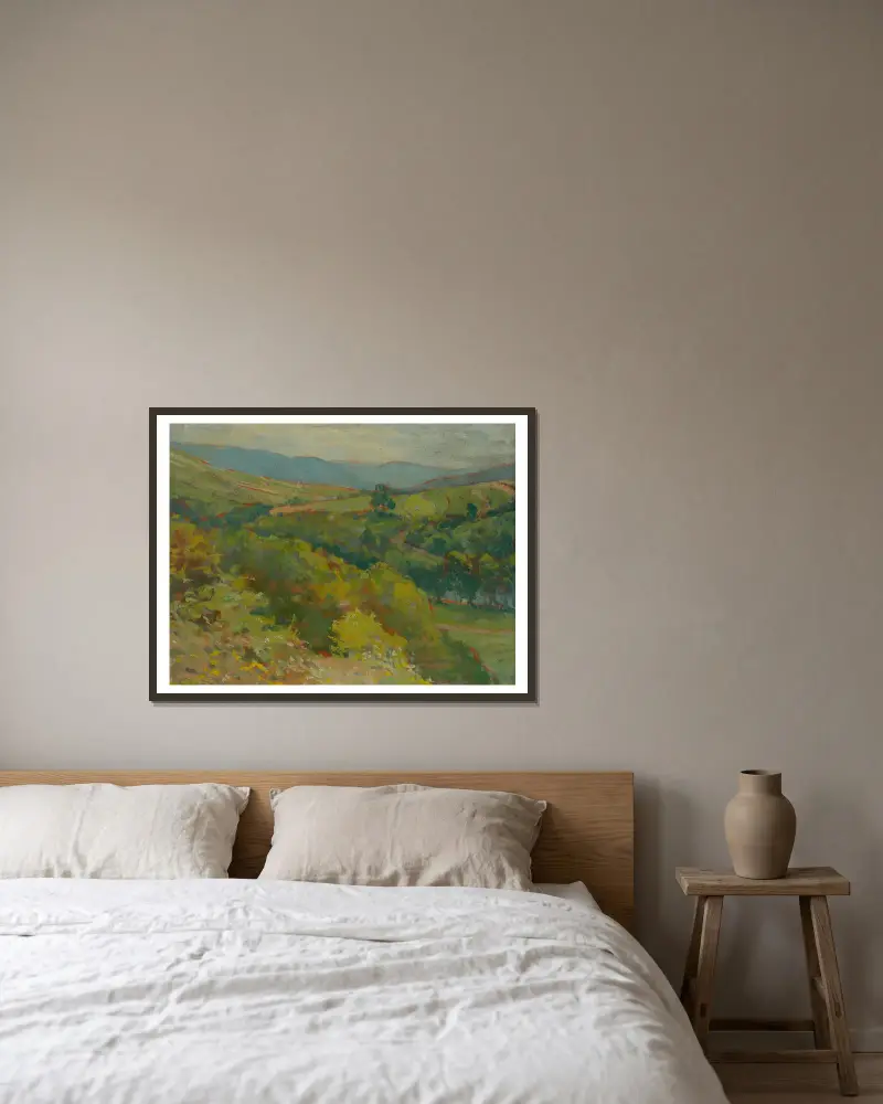 The Hornád Valley by Ťahanovce av Ľudovít Čordák inramad på en vägg