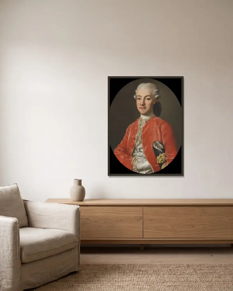 Gustav Adolf Reuterholm, 1756-1813, 1756 – nr 2 av Ulrika Pasch inramad på en vägg