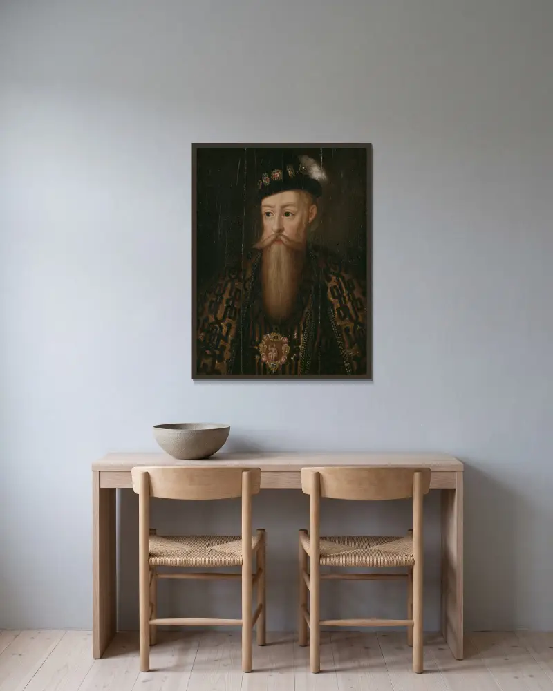 Jan III (1537–1592), król Szwecji, Ulrika Pasch w ramie na ścianie