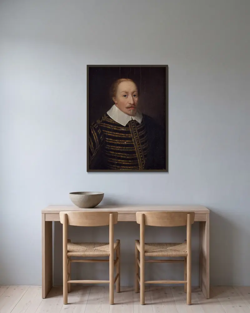 Karl IX., 1550–1611 von Ulrika Pasch gerahmt an einer Wand