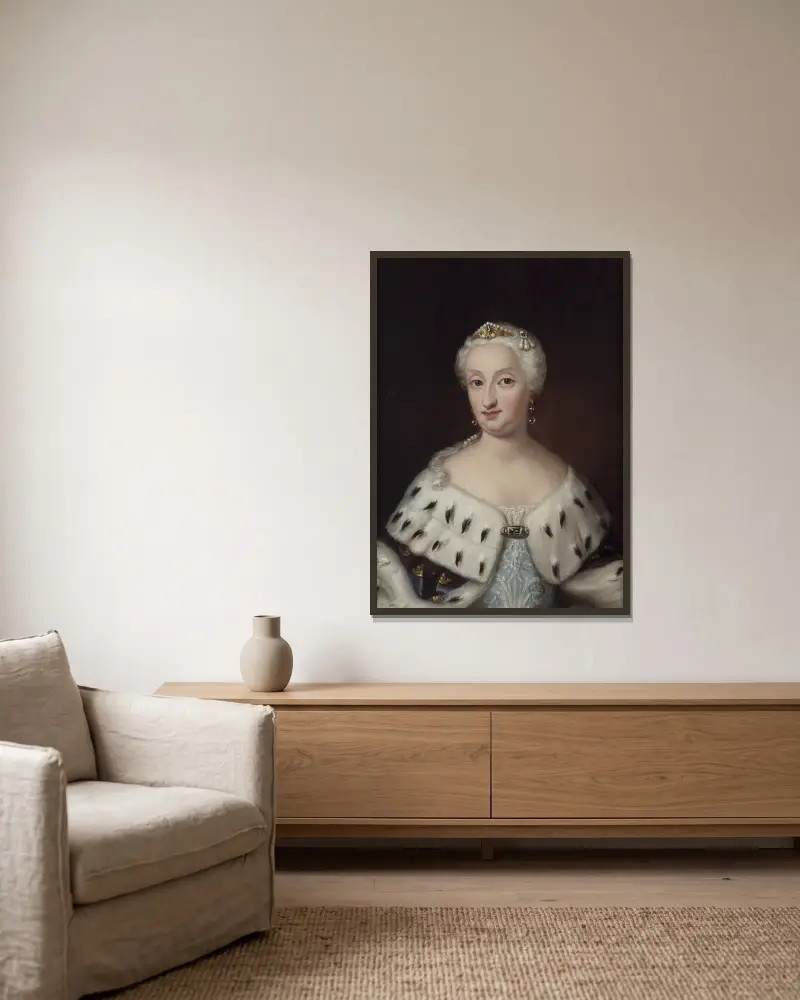 Ulrika Eleonora d.y. (1688–1741), drottning av Sverige av Ulrika Pasch inramad på en vägg