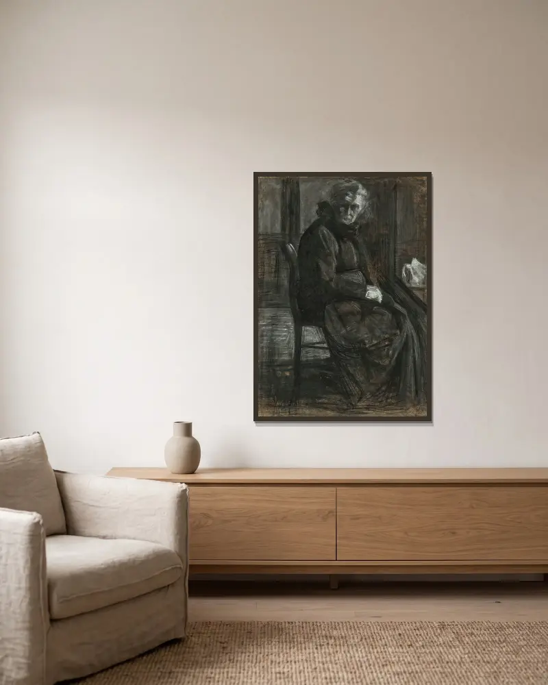 La madre von Umberto Boccioni gerahmt an einer Wand