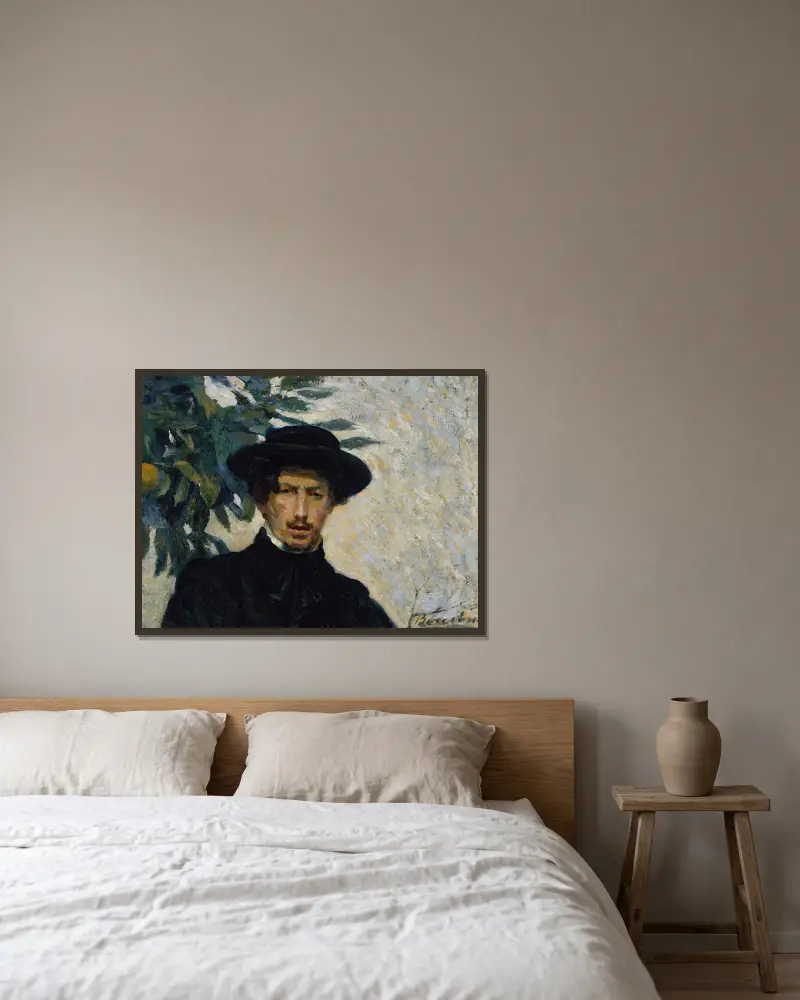 Autoportret, 1905, Umberto Boccioni w ramie na ścianie