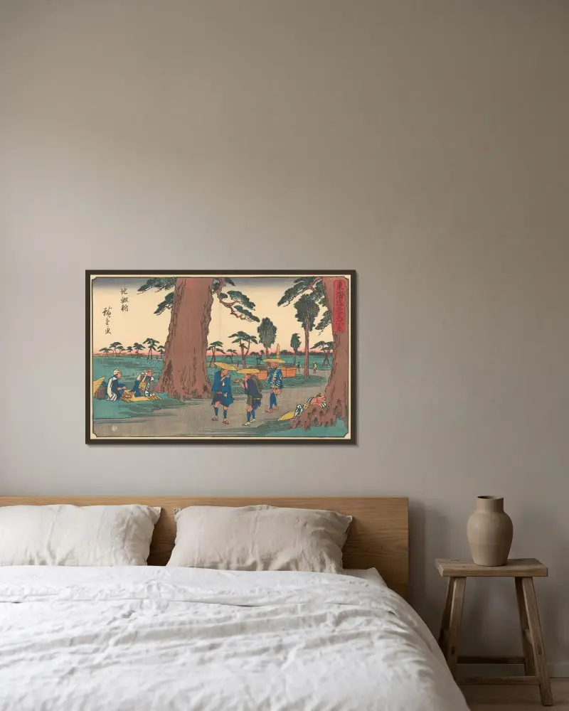 Chiriu, 1841 von Utagawa Hiroshige gerahmt an einer Wand