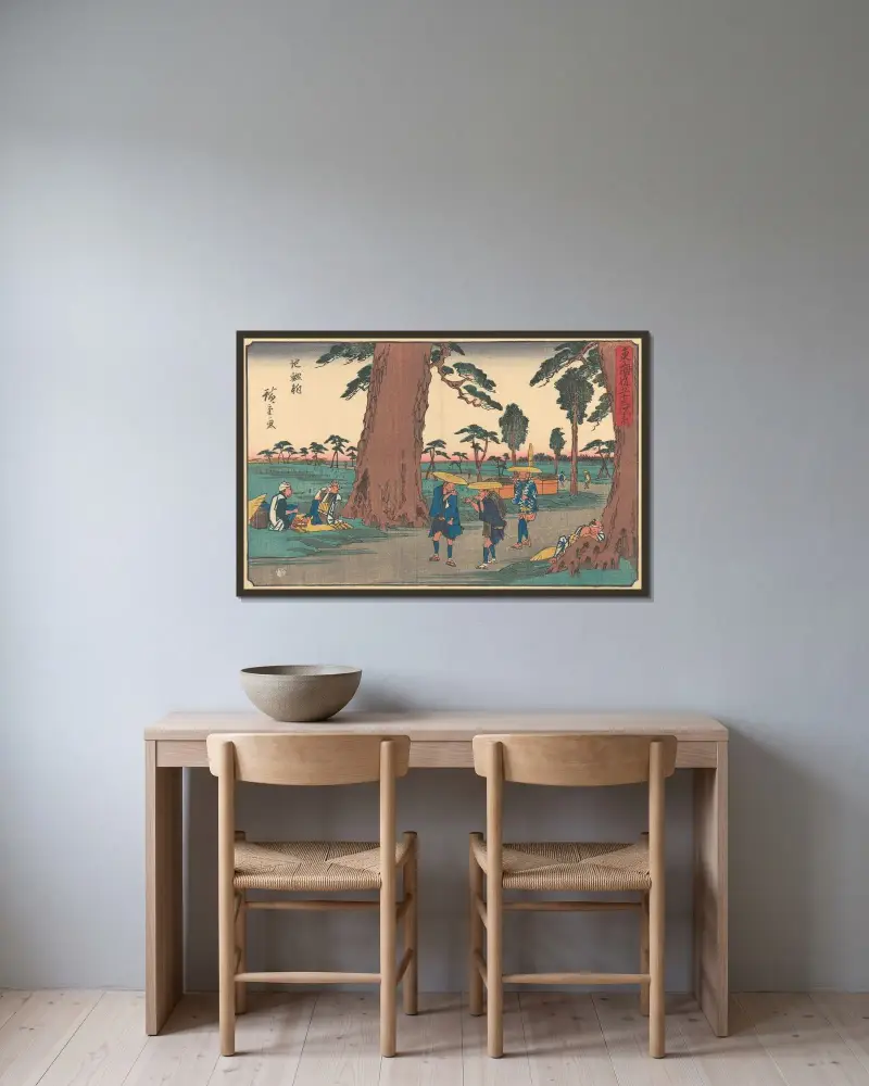 Chiriu, 1841 von Utagawa Hiroshige gerahmt an einer Wand