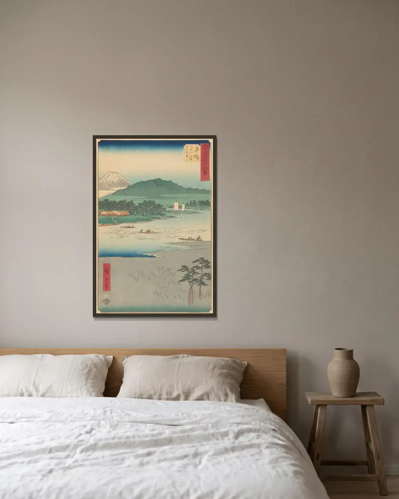 Hiratsuka, Utagawa Hiroshige v rámu na stěně