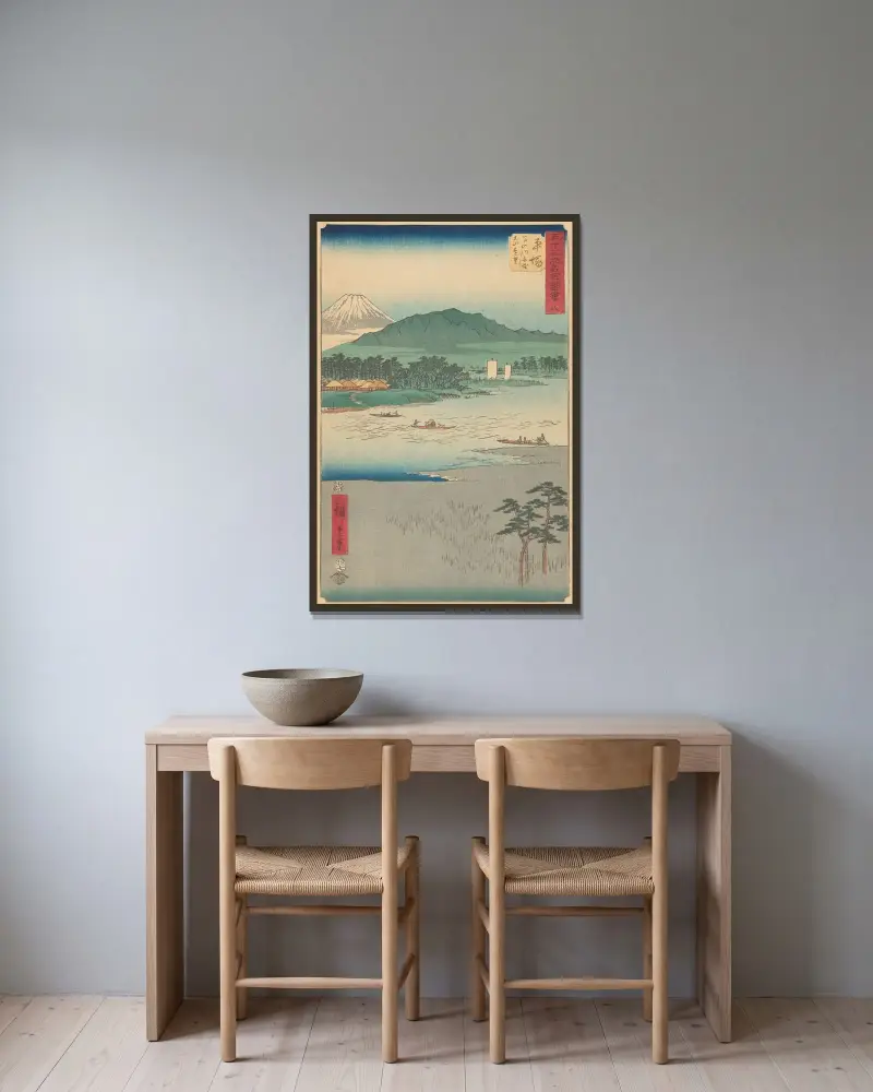 Hiratsuka, Utagawa Hiroshige v rámu na stěně