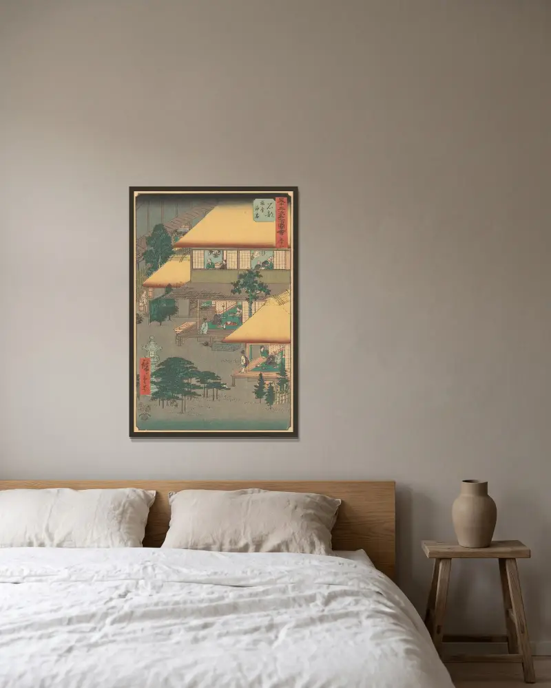 Ishibe, Utagawa Hiroshige v rámu na stěně