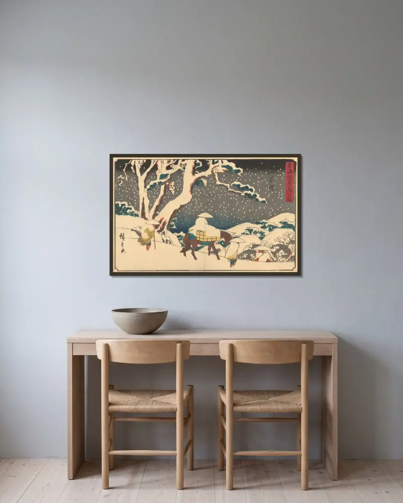 Ishiyakushi, 1841, Utagawa Hiroshige w ramie na ścianie