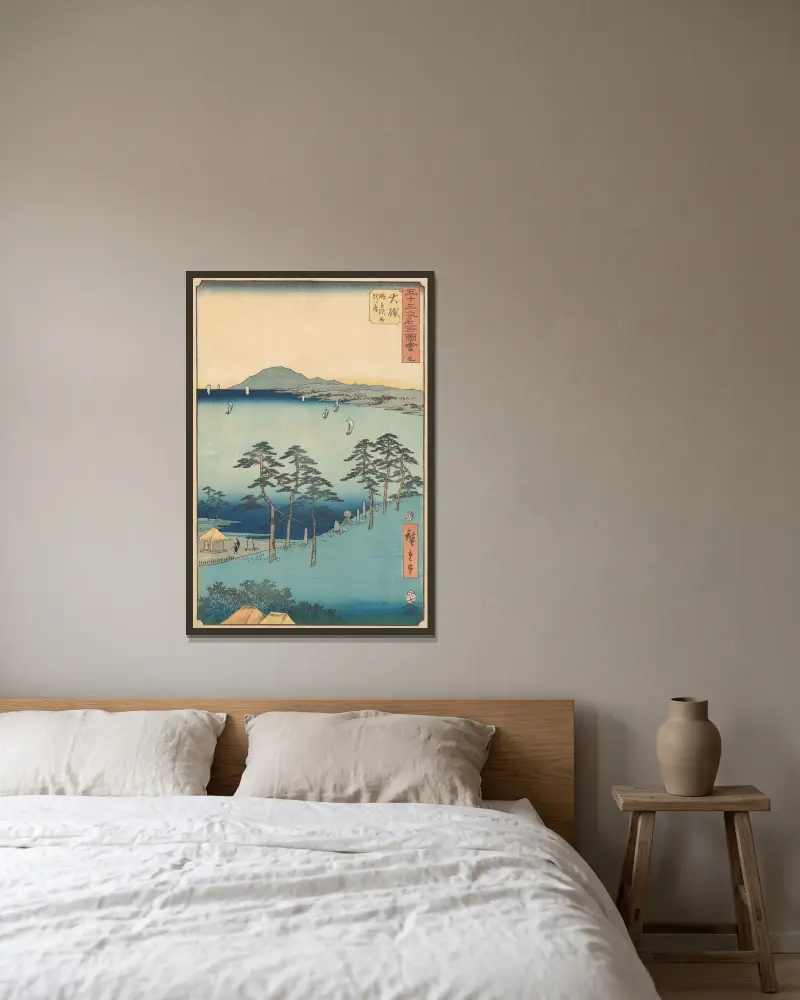 Oiso, 1855, Utagawa Hiroshige w ramie na ścianie