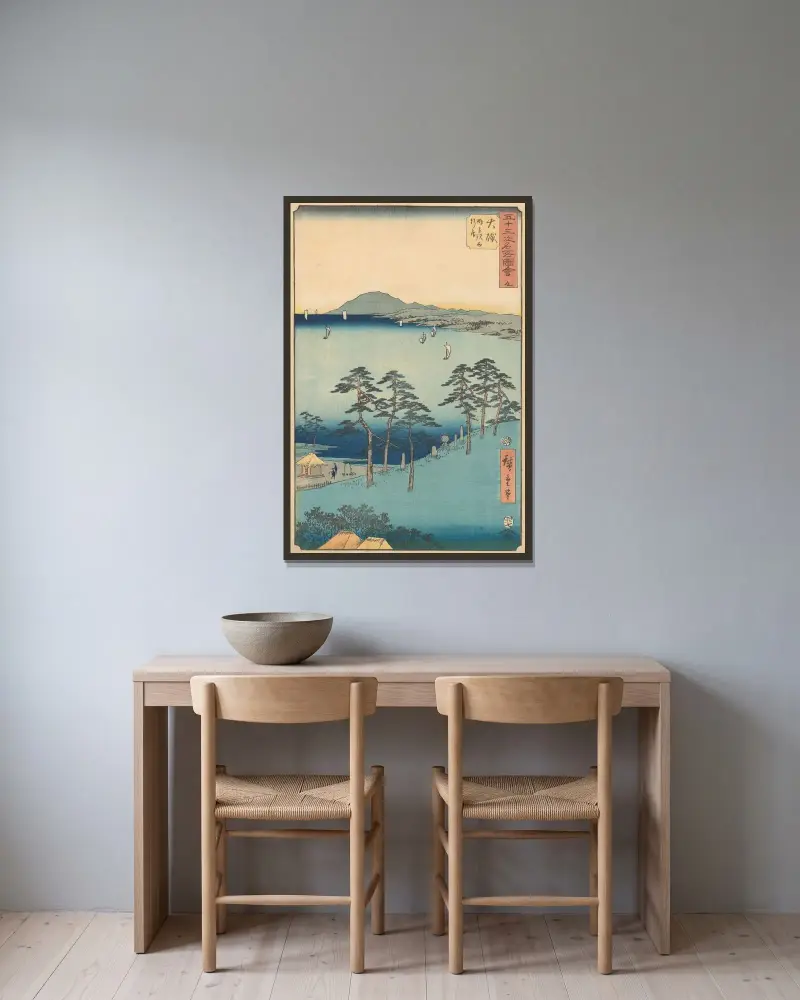 Oiso, 1855, Utagawa Hiroshige w ramie na ścianie