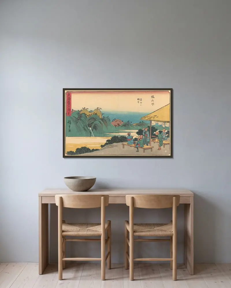 Sakonashita, Utagawa Hiroshige w ramie na ścianie
