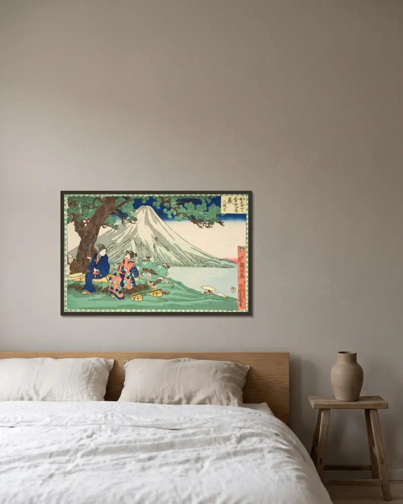 Achter Akt; Reise von Utagawa Kuniyoshi gerahmt an einer Wand
