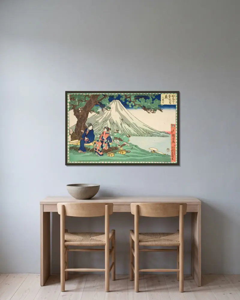 Achter Akt; Reise von Utagawa Kuniyoshi gerahmt an einer Wand