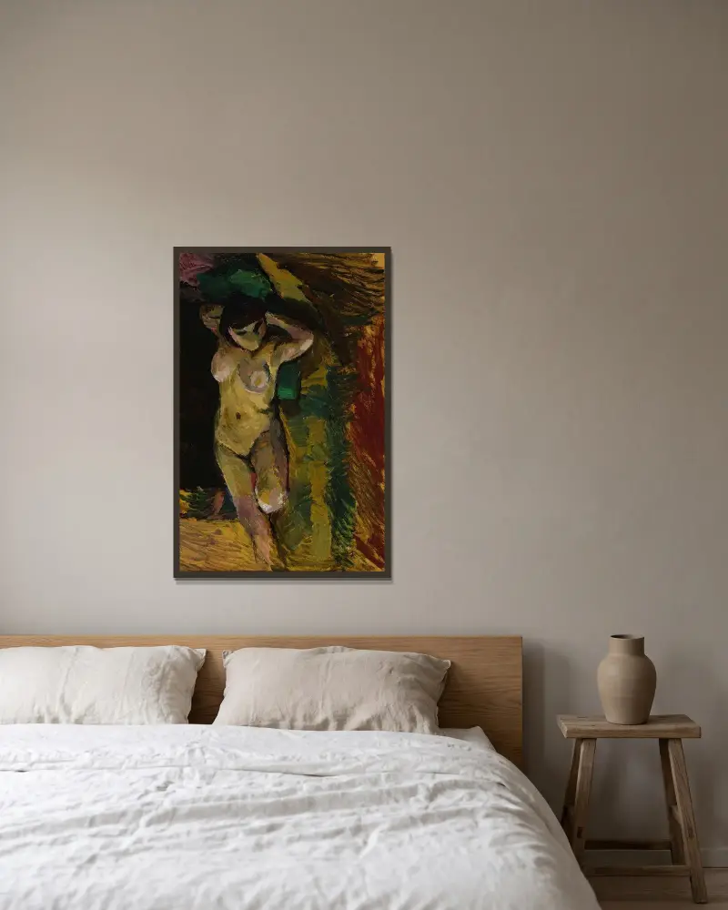 The Nude av Valle Rosenberg inramad på en vägg