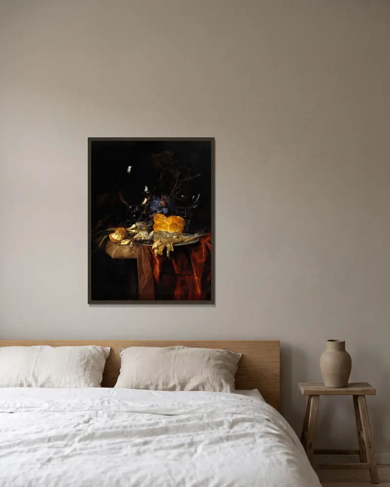 Snídaně, Willem van Aelst v rámu na stěně