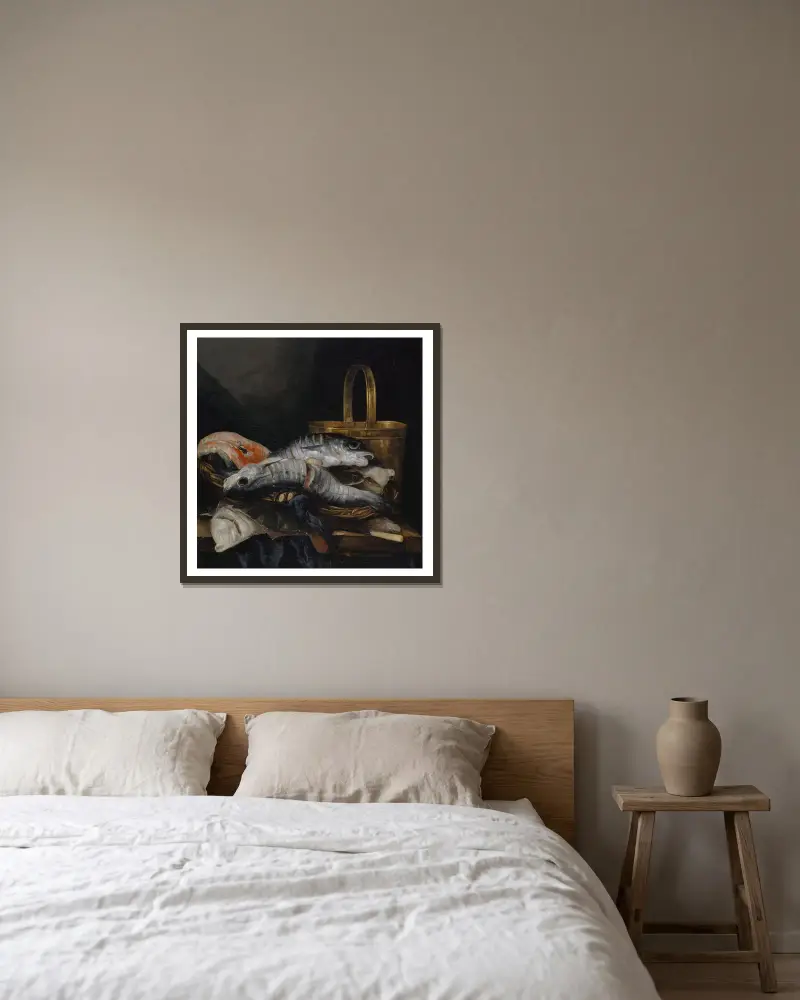 Mrtvé ryby, Abraham van Beyeren v rámu na stěně