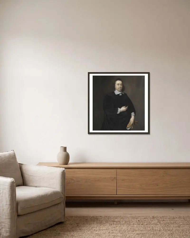 Antoine Charles Parmentier von Cornelis Jonson van Ceulen gerahmt an einer Wand