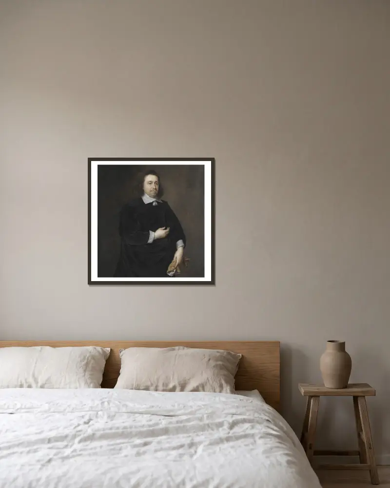 Antoine Charles Parmentier von Cornelis Jonson van Ceulen gerahmt an einer Wand