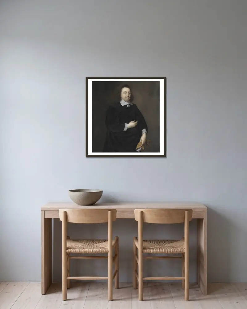 Antoine Charles Parmentier von Cornelis Jonson van Ceulen gerahmt an einer Wand