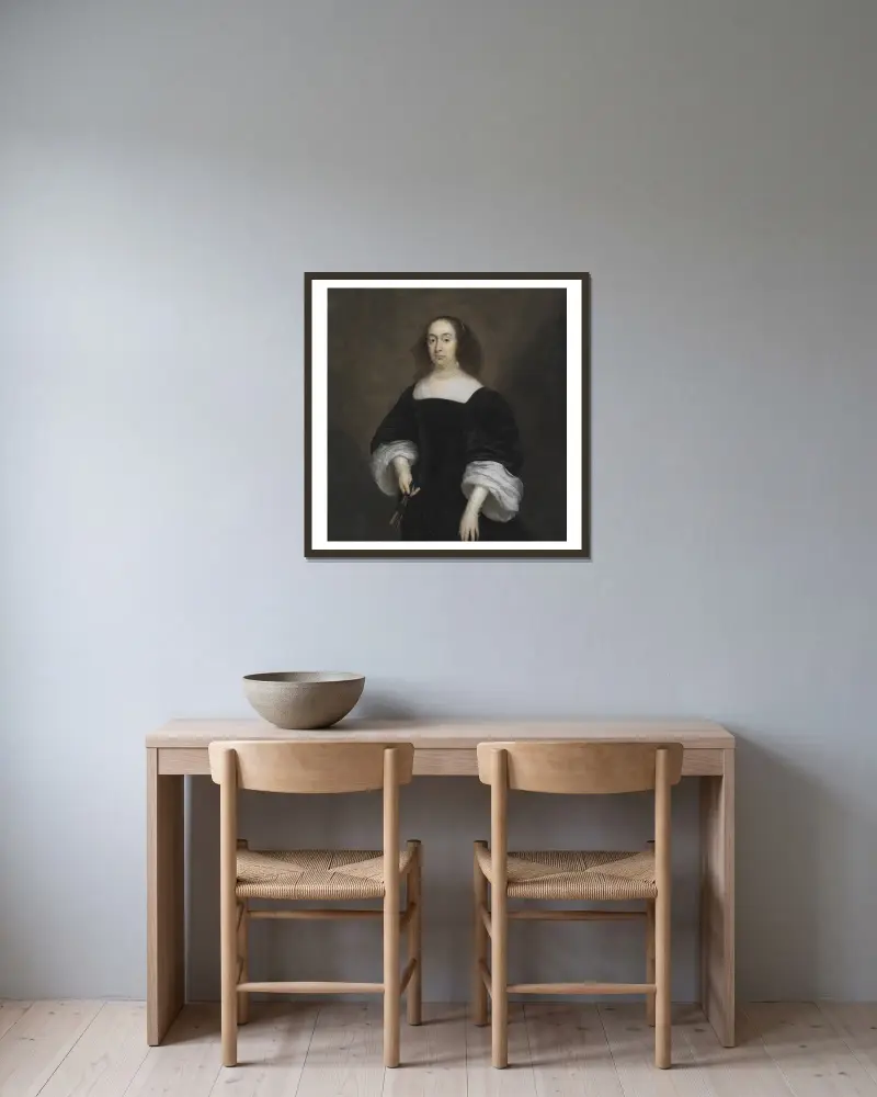 Elisabeth Vivien von Cornelis Jonson van Ceulen gerahmt an einer Wand