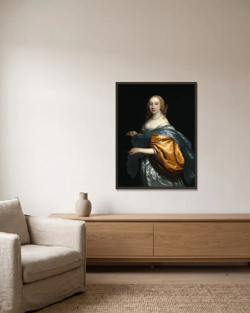 Madame Tulp, Cornelis Jonson van Ceulen v rámu na stěně