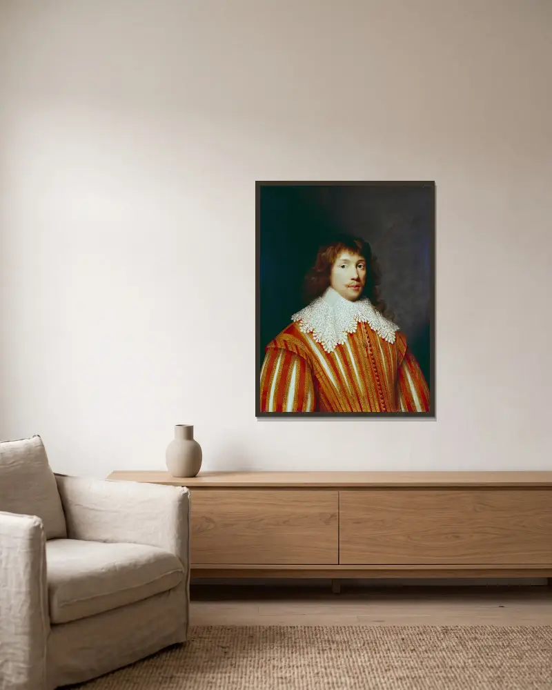 William Fitzwilliam, Second Lord Fitzwilliam of Liffer av Cornelis Jonson van Ceulen inramad på en vägg