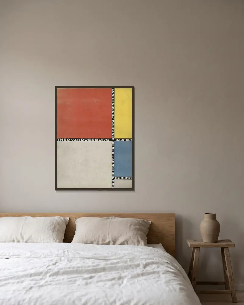 Bauhausbücher 6, Theo van Doesburg v rámu na stěně