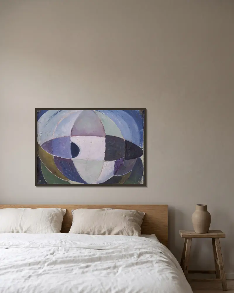 Sphere av Theo van Doesburg inramad på en vägg