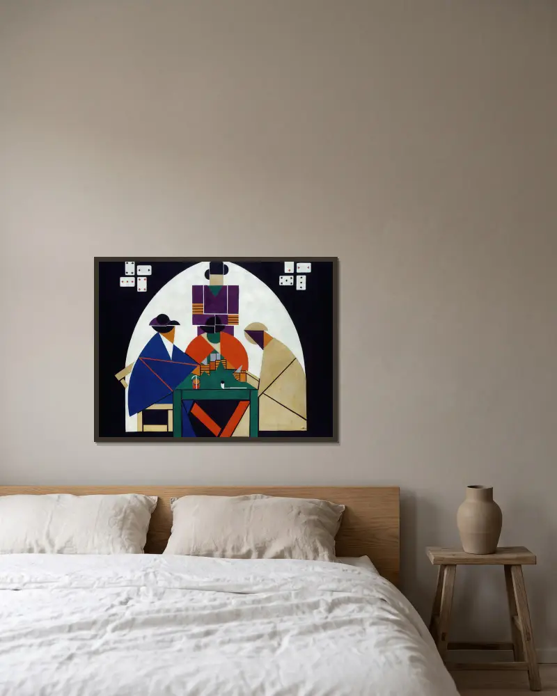 Karetní hráči, Theo van Doesburg v rámu na stěně