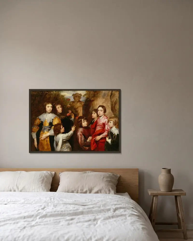 Rodinná skupina, Anthony van Dyck v rámu na stěně